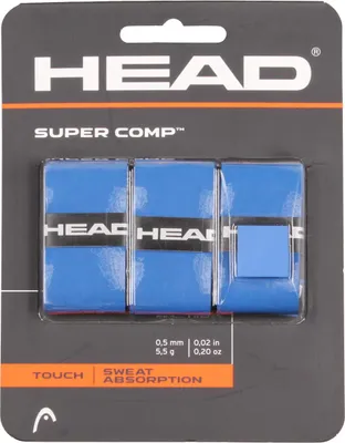 Image de Head Super Comp overgrip wrap tl. 0,5 mm bleu paquet de 3