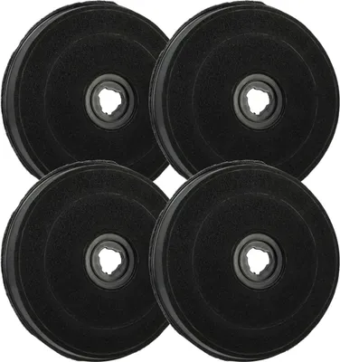 Four charcoal filters arranged in a grid.