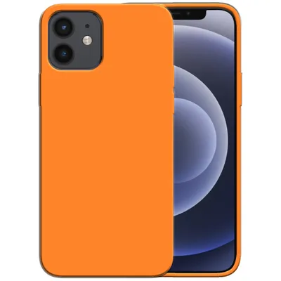Immagine prodotto di Smartphonica Custodia in silicone per iPhone 12/12 Custodia Pro con interno morbido - Arancione