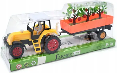 Image de tracteur avec remorque 30x10x10cm