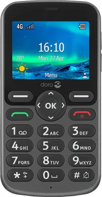 Image de Doro 5860, Portrait, Single SIM, 6.1 cm (2.4"), 2 MP, 1000 mAh, Graphite