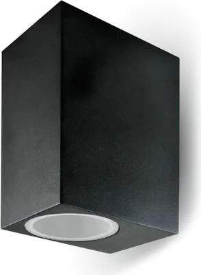 Zdjęcie produktu dla Kinkiet Ścienny V-TAC GU10 Aluminium Kwadrat Czarny Góra Dół IP44 VT-7652