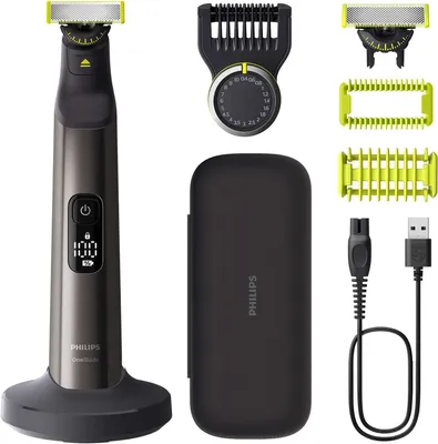 Produktbild von Philips OneBlade Pro 360 Face & Body QP6652/30, Elektrorasierer & Trimmer, 2×360° Klingen, Präzisionskamm, 2 Body-Aufsätze