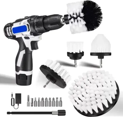 Productafbeelding van Accuboormachine 2-in-1 Zyric – Elektrische borstel voor reiniging – Inclusief accu, oplader en 6 borstels – 25+1 koppelstanden