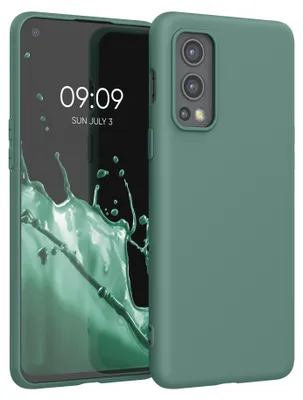 Produktbild von kwmobile Handyhülle für OnePlus Nord 2 5G Hülle - TPU Case - Kabelloses Laden - Schutzhülle Cover in Tannengrün