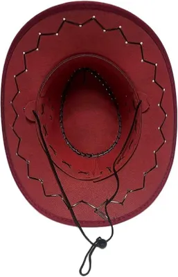Productafbeelding van Western-vintage cowboyhoed, uni hoed voor themafeesten, kostuums, cosplay en evenementen, verstelbare riem en