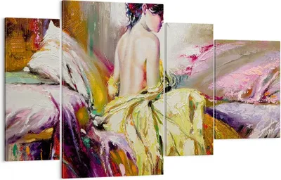Produktbild von Bild auf Leinwand - Leinwandbild - Frau Modell - 120x70cm - Wand Bild - Wanddeko - Wandbilder - Leinwanddruck - Bilder - Kunstdruck - Wanddekoration - Leinwand bilder - Wandkunst - DL120x70-3524
