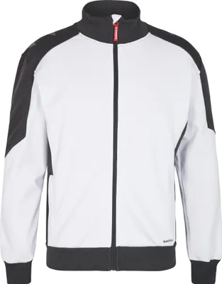 Produktbild von F. Engel Galaxy Sweatcardigan mit Kragen, Weiss/Anthrazit Grau, Gr. 5XL