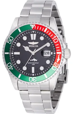 Zdjęcie produktu dla Invicta Pro Diver 44706 Zegarek męski - Mechanizm kwarcowy - Stal nierdzewna z czarną tarczą - 43 mm