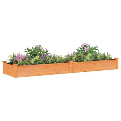 Obrázek produktu pro Zahradní vyvýšený záhon s vložkou hnědý 240x60x25cm masiv jedle