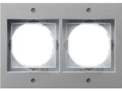 Immagine prodotto di Cornice Gira, doppia, TX44, da incasso IP44, alluminio verniciato, 1 pz.