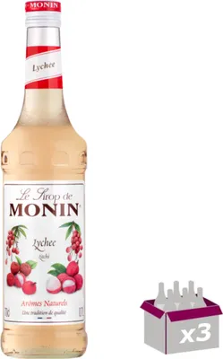 Image de Lot de 3 Sirop Monin - Litchi - 70cL