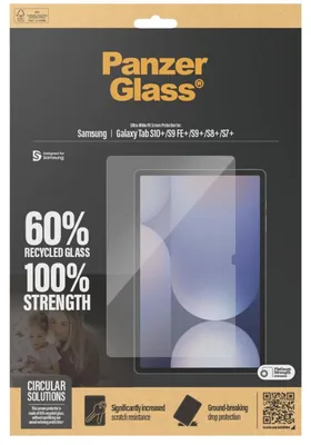 Produktbild von PanzerGlass ® Displayschutz Samsung Galaxy Tab S7+ | S8+ | S9+ | S9 FE+ | S10+ | Ultra-Wide Fit, Samsung, Samsung - Galaxy Tab S7+, Samsung - Galaxy Tab S8+, Samsung - Galaxy Tab S9+, Samsung - Galaxy Tab..., Trockene Anwendung, Kratzresistent, Schockresistent, Transparent, 1 Stück(e)