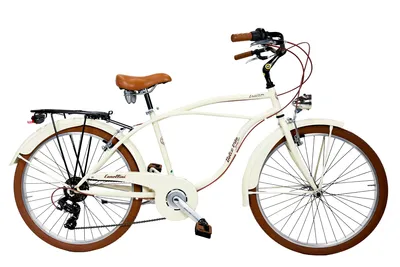 Produktbild von Dolce Vita by Canellini Fahrrad Cruiser Herren Aluminium mit Korb - Beige