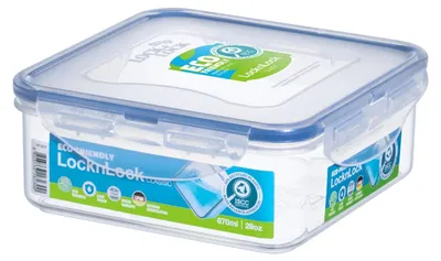 Productafbeelding van LocknLock CLASSIC luchtdichte bewaardoos, 870 ml, 15,5 x 15,5 x 6 cm, voorraadbus, vaatwasmachinebestendig