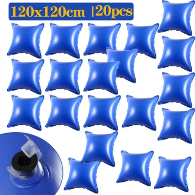 Produktbild von Peviasot Poolkissen 120x120cm | Winterkissen für Pool | Luftkissen Poolabdeckung Quadratisch | Frostbeständig bis -25°C | PVC Material | 20 Stück