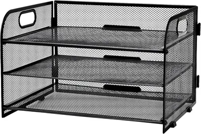 Obrázok produktu pre Stolový organizér 3 priehradky, pre kanceláriu, čierna