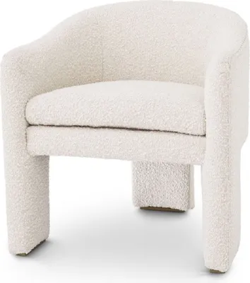Produktbild von Casa Padrino Designer Sessel Creme / Messingfarben 66 x 67 x H. 69 cm - Moderner Wohnzimmer Sessel - Hotel Sessel - Luxus Wohnzimmer & Hotel Möbel