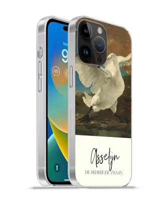 Produktbild von MuchoWow® Handyhülle Schutzhülle Hülle für Apple iPhone 14 Pro - Softcase Der gefährdete Schwan - Asselijn - Alte Meister Silikon Softcase Handy Hülle - Umschlag