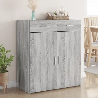 Produktbild von vidaXL Sideboard Grau Sonoma 80x42,5x93 cm Holzwerkstoff