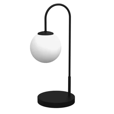 Immagine prodotto di Cambridge lampada da tavolo a sfera bianca in vetro nero 1xE14 15W Luminex