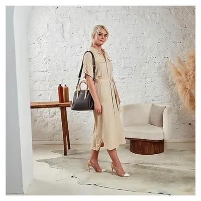Produktbild von Ella Handtasche für Damen, Bowling Bag mittelgroß aus Kunstleder