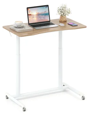 Image de Zitsta Bureau - Posture debout - Bureau réglable en hauteur - Bureau mobile - Table pour ordinateur portable - Design en forme de C