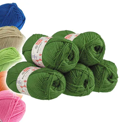 5x100g Strickgarn Kartopu BABY ONE grün
