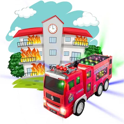Produktbild von Leuchtendes Feuerwehrauto für Kinder Feuerwehrauto Spielzeug mit Licht und Ton Feuerwehrauto Spielzeug für Kinder Geschenk