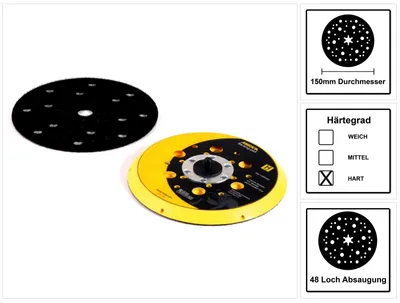 Immagine prodotto di MIRKA Disco abrasivo Abranet 150mm 5/16' KLETT 48L duro Ø 150 mm 48 fori 5/16" filettatura Velcro (1 pz)