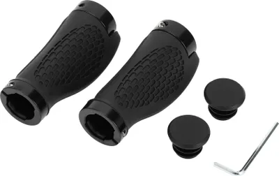 Image de Protège-Poignées de Guidon de Vélo, 95mm Couvre-Poignées de Vélo en Caoutchouc Noir, Antidérapant 1 Paire