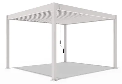 Produktbild von Weide Deluxe Pergola Voll-Aluminium 3,6x4m mit Lamellendach freistehend Ivory Sand