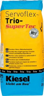 Immagine prodotto di Kiesel Servoflex-Trio SuperTec grau 20kg Dünn- und Mittelbettmörtel