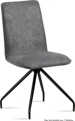 Produktbild von Esszimmerstuhl (2er-Set) Desiri 47x92x60 Schwarz/Grau