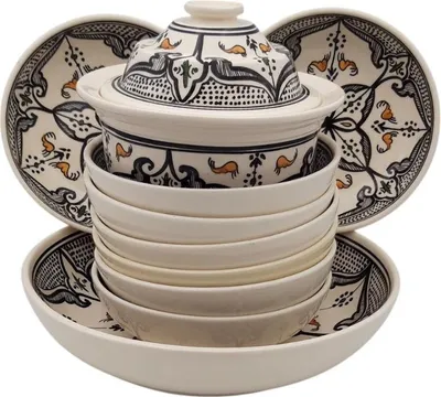 Immagine prodotto di Set di couscous nero marocchino - 8 persone