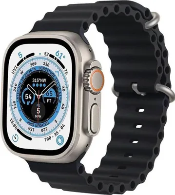 Image de Bracelet Pour Apple Watch 2/3/4/5/6/7/8/9/10/Se 42/44/45 En Silicone Noir
