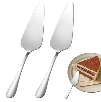 Tortenheber aus Edelstahl, silber, M, mit Schieber