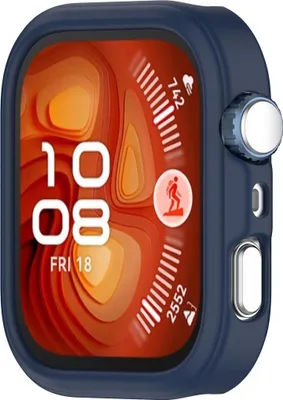 Immagine prodotto di Custodia protettiva in silicone per Huawei Watch Fit 4, custodia protettiva a copertura parziale, blu scuro