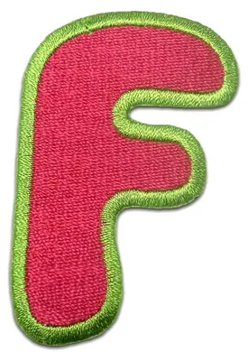 Produktbild von Buchstabe F - 6.3x4.2cm: Alphabet Buchstaben Einzeln Auswählbar - Aufnäher, Bügelbild, Aufbügler, Applikationen, Patches, Flicken, Zum Aufbügeln