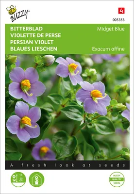 Productafbeelding van Zaden exacum bitterblad midget blue 10 zaden Buzzy