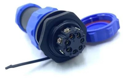 SP21 7-poliger Luftfahrtstecker, IP68, lötfrei, 500 V, 15 A, 14 AWG