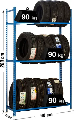Produktbild von Metallregal AUTOCLICK WHEELS 3/400 BLAU