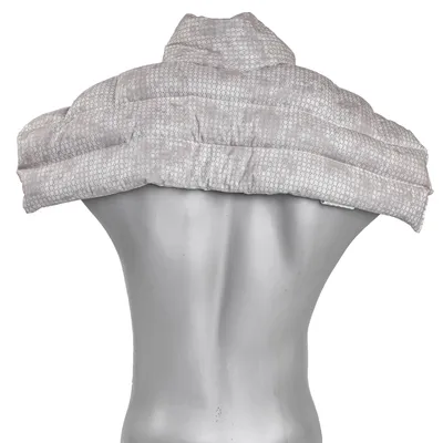 Produktbild von Wärme Nackenkissen: Traubenkernkissen Schulter & Nackenkissen mit Kragen. Nackenwärmer Körnerkissen Wärmekissen (shabby-chic grau-beige, Traubenkerne)