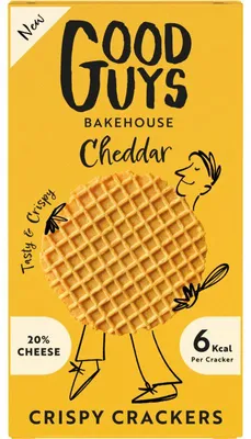 Zdjęcie produktu dla Good Guys Bakehouse Crispy Cheddar Crackers 50g – pikantne przekąski serowe