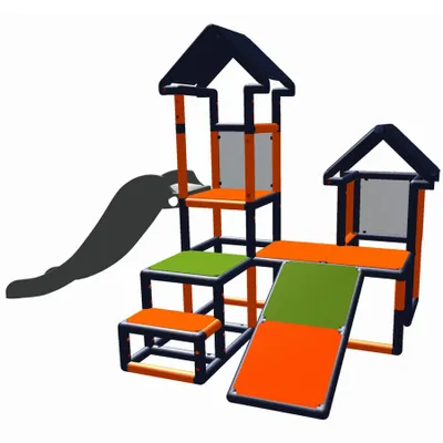 Produktbild von Move and Stic Rutschturm FRANKA mit Rutsche & Kletterelementen