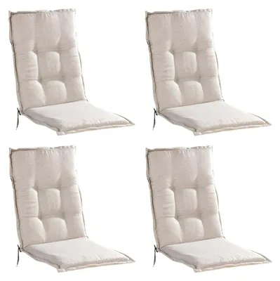 Produktbild von Gartenstuhlauflagen - Creme - Mittellehner - mit Stehsaum - 4er Set