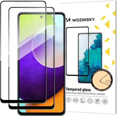 Produktbild von 2 x 5D Schutz Glas kompatibel mit Samsung Galaxy A52 (A525F) Panzer Folie mit Rahmen Vollständig Klebend und Abdeckung