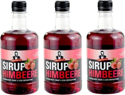 Produktbild von 3x Sirup Royale Himbeere Getränkesirup 0,5 L EW Drinks Cocktails Shakes Desserts Backen