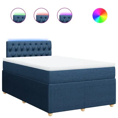 Immagine prodotto di vidaXL Letto a molle con materasso blu 120x190 cm in tessuto