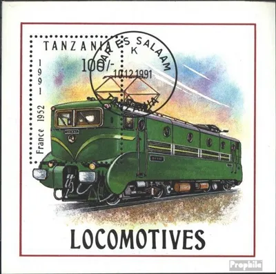 Produktbild von Briefmarken Tansania 1991 Mi Block165 (kompl.Ausg.) gestempelt Lokomotiven und Triebwagen